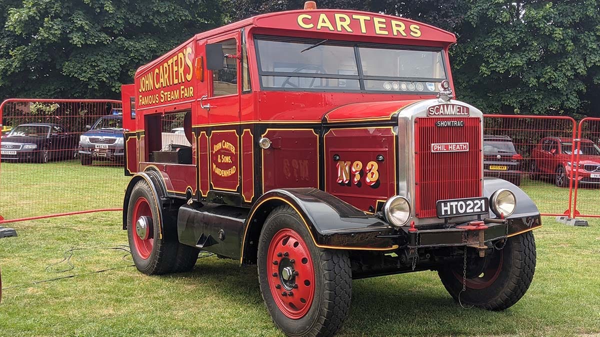 One of the vintage vehicles
