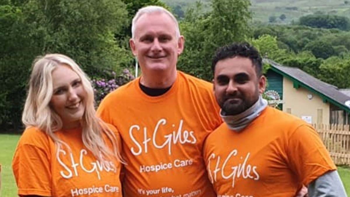 Fundraisers Hannah Alexander, Nigel Wyles and Muteen Ahmed