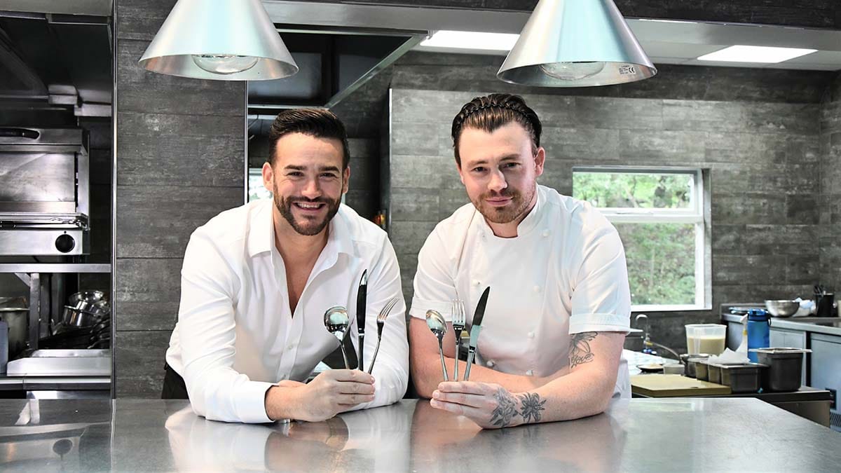 Liam Dillon (right) with James Price