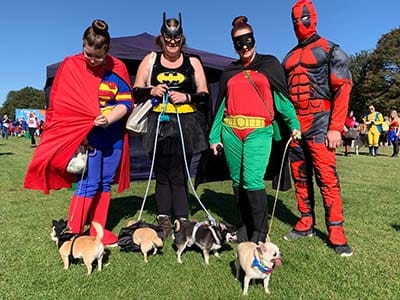 People taking part in the Hero Walk