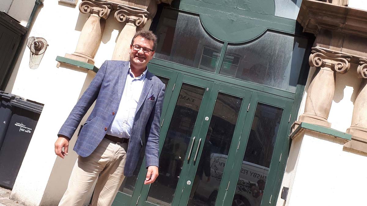 Richard Winterton outside the new auction site in Tamworth