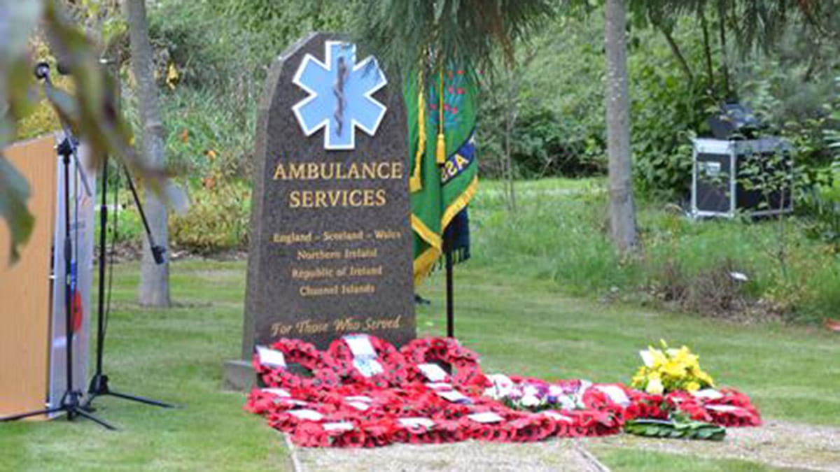 The Ambulance Services Memorial. Picture: National Memorial Arboretum