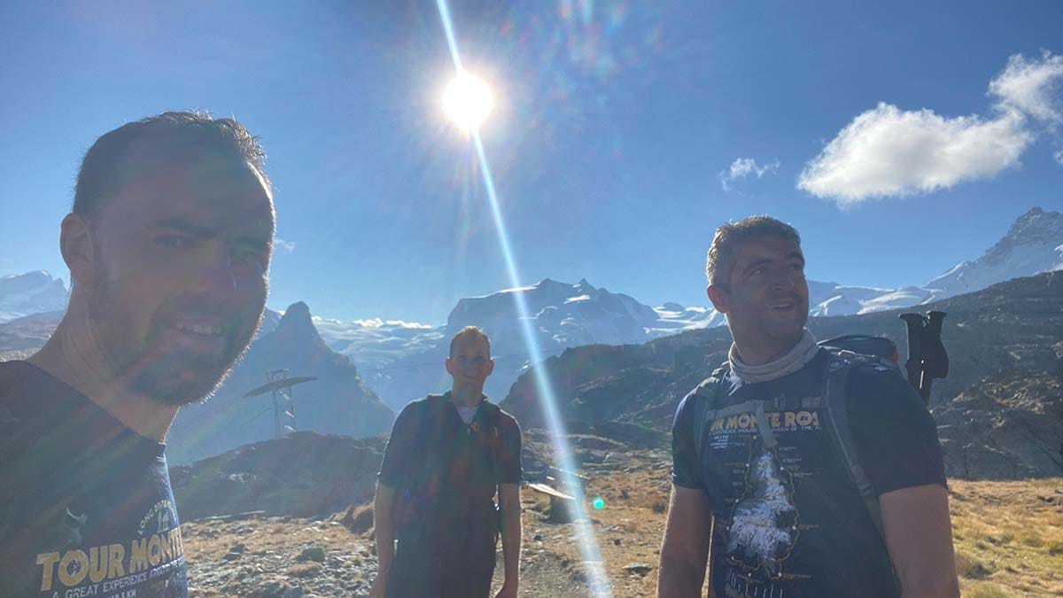 The trio during their trek