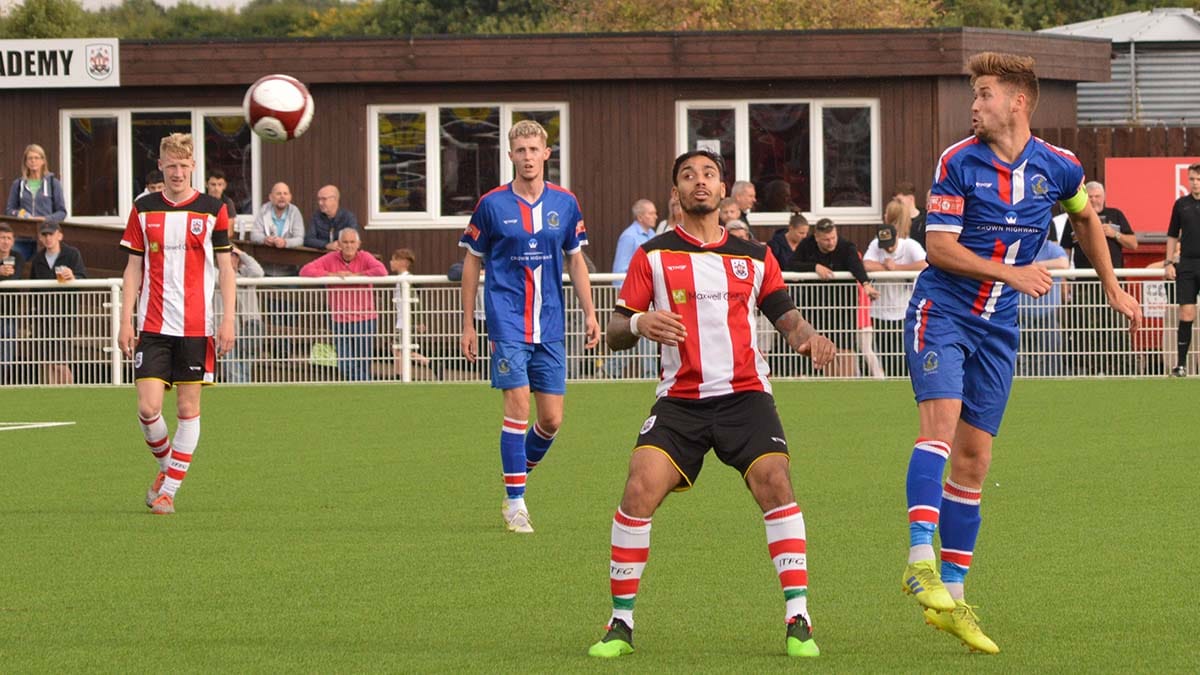 Action from Ilkeston v Chasetown. Picture: Paul Mullins