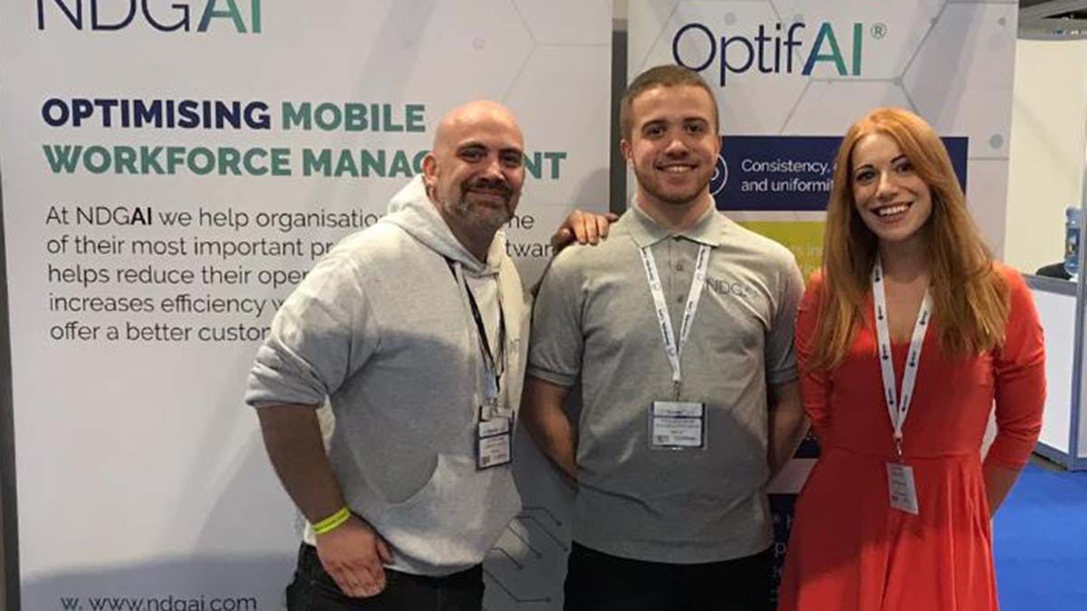 Hannah Montgomery with some of her clients at a trade event