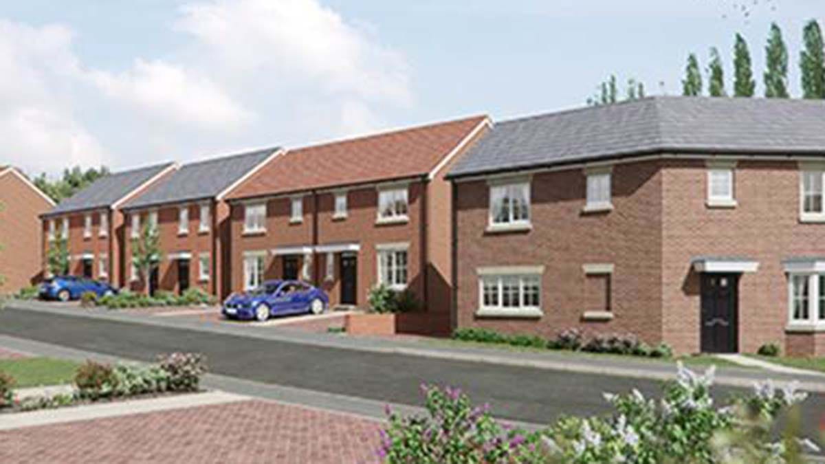 An artist's impression of the Sutton Rise development in Burntwood