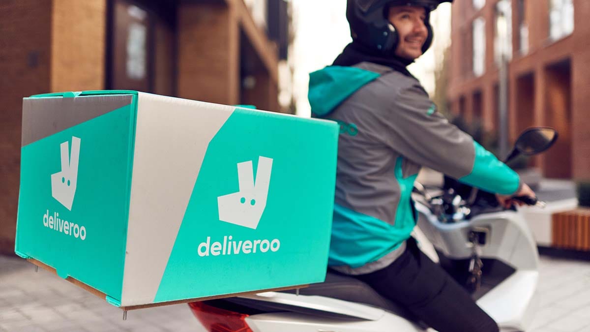 A Deliveroo driver