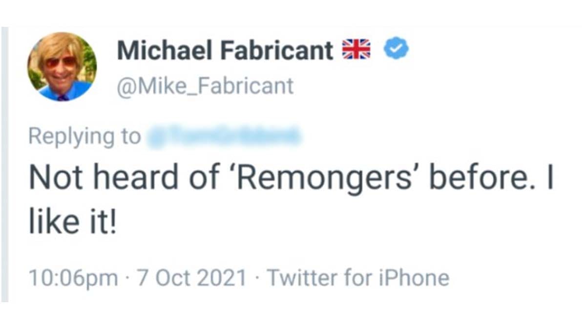 The post on Michael Fabricant's Twitter account