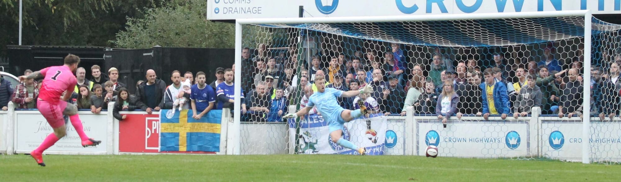 Curtis Pond scores from the penalty spot. Picture: Dave Birt