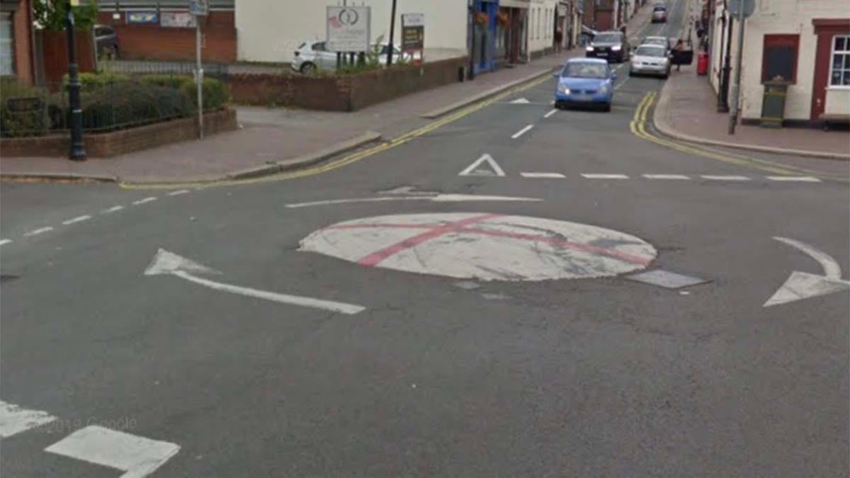 One of the traffic islands in Burntwood. Picture: Google Streetview