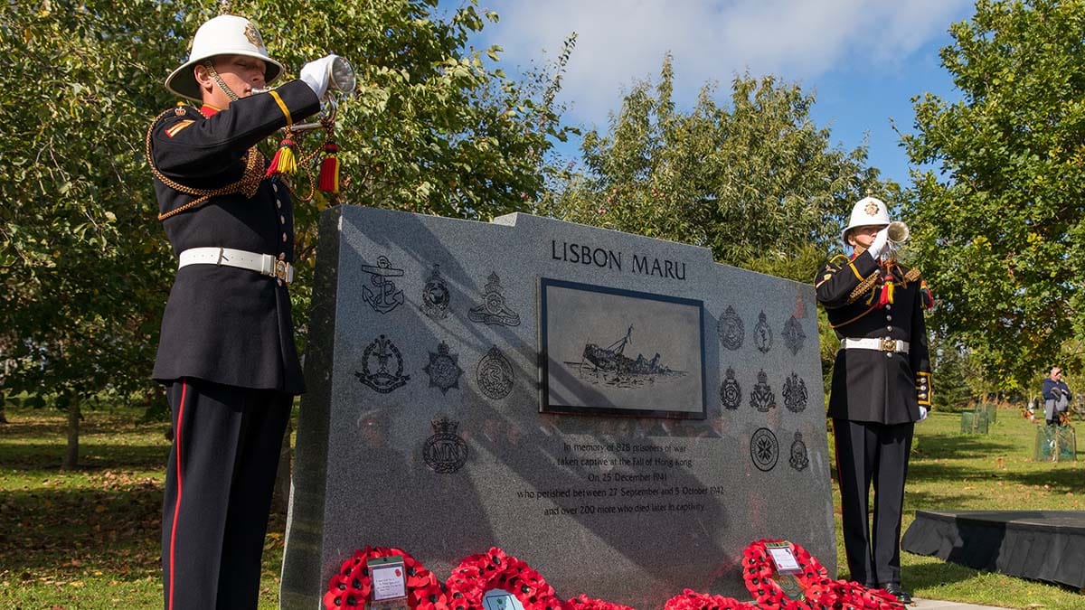 The Lisbon Maru memorial. Picture: National Memorial Arboretum