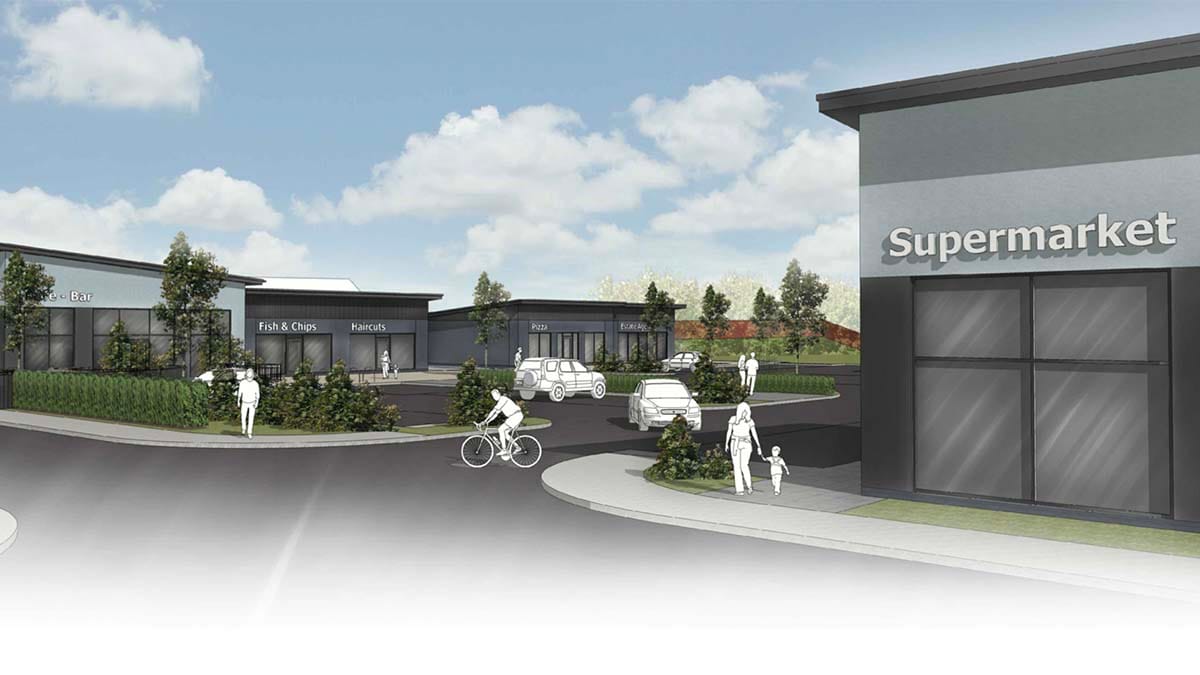 An artist's impression of the new retail centre at Streethay