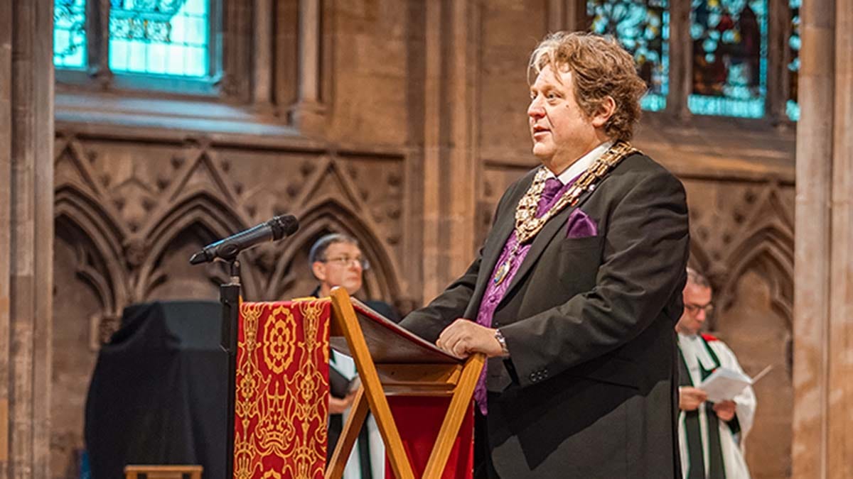 Cllr Barry Gwilt at the service in Lichfield Cathedral. Picture: Fraser Hinch Video Productions