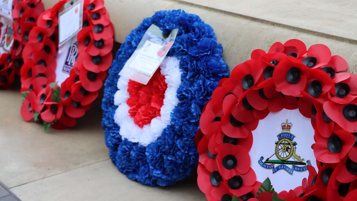 Wreaths laid at the National Memorial Arboretum. Picture: National Memorial Arboretum