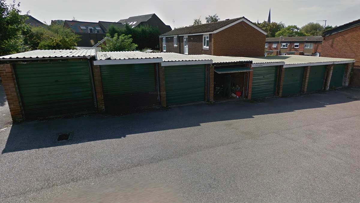 The garages at Smithfield Rise. Picture: Google Streetview