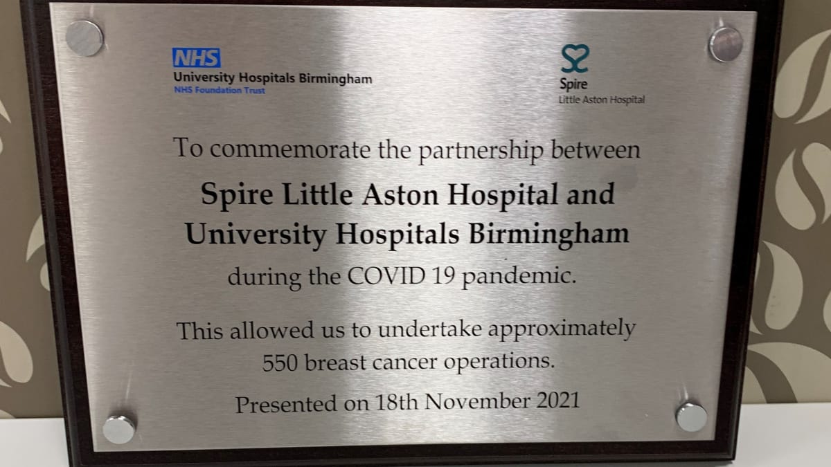The commemorative plaque