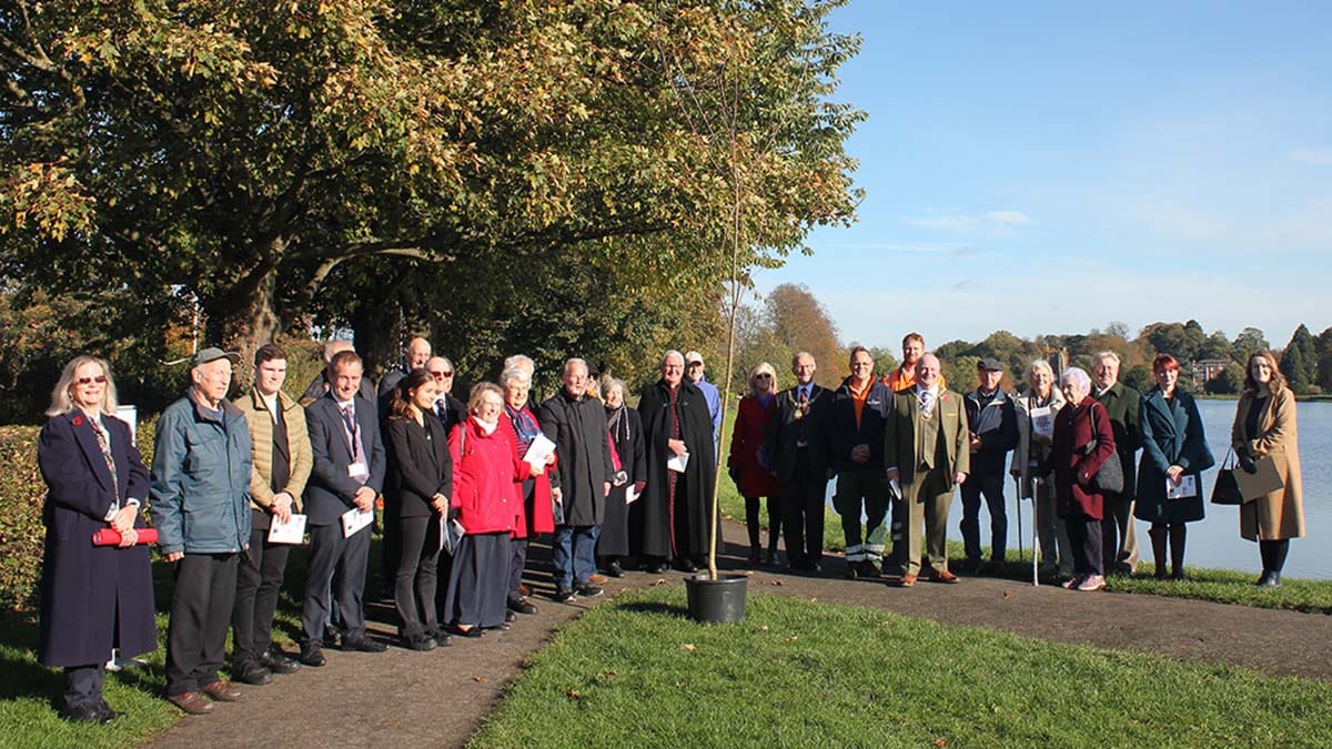 The Johnson's Willow tree planting ceremony