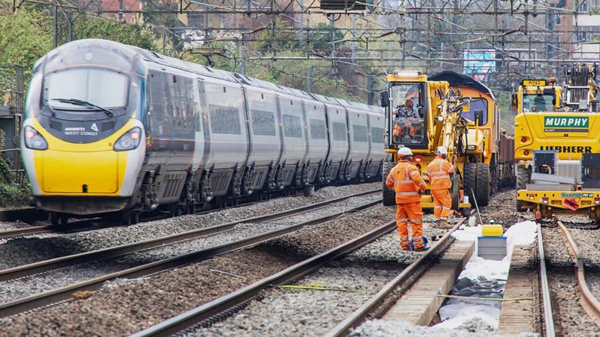 Works taking place on the West Coast Main Line. Picture: Network Rail