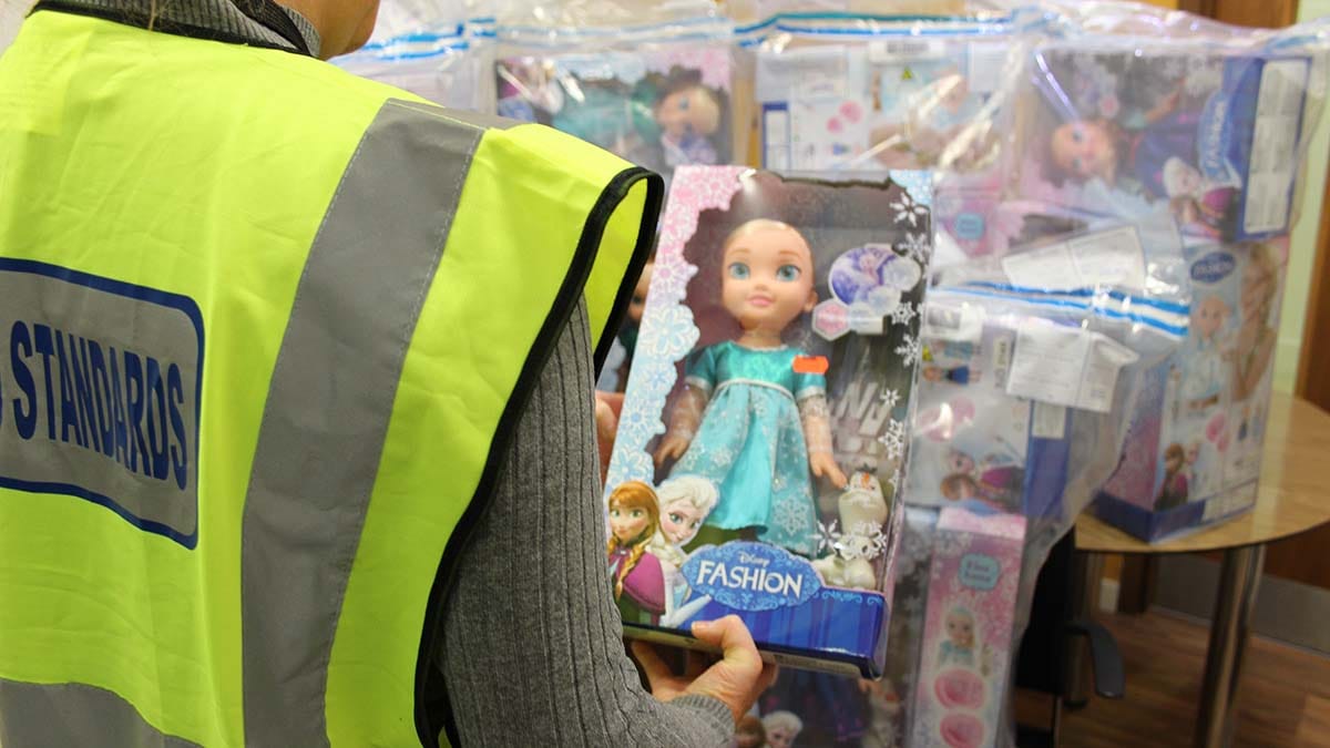 Trading Standards officer with fake dolls