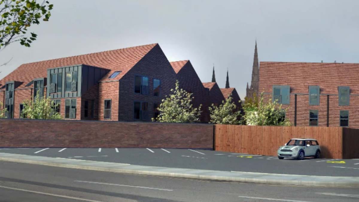 An artist's impression of the Pegasus Lichfield Bonds development