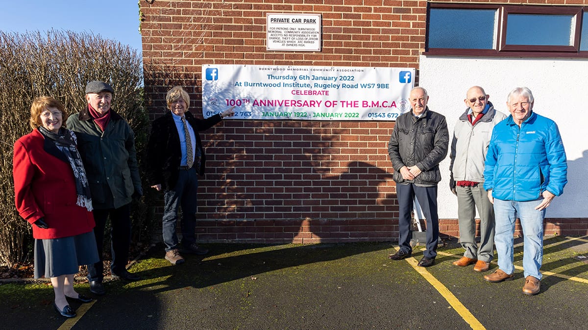Michael Fabricant with trustees at Burntwood Memorial Institute