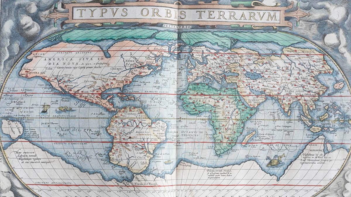 One of the maps in the exhibition