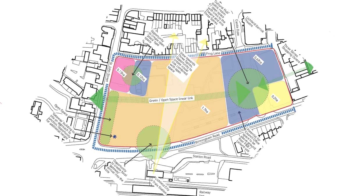 An indicative plan of the proposed Birmingham Road site redevelopment