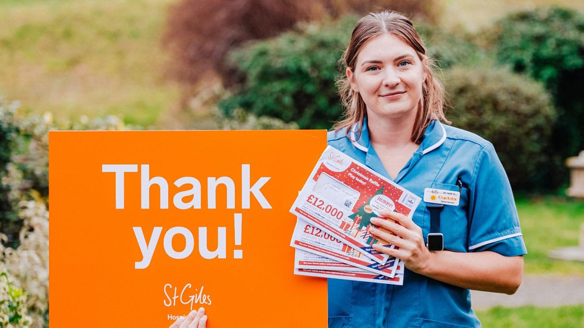 St Giles Hospice nurse Charlotte Griffiths