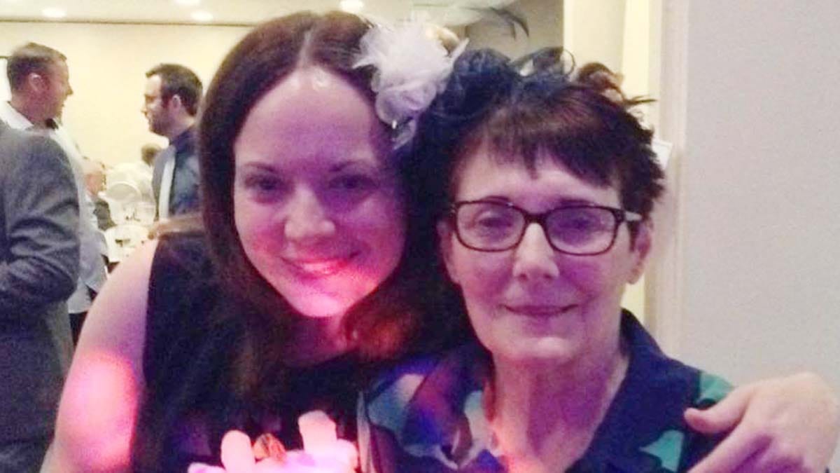 Lucy Gunn with her mother Nancy