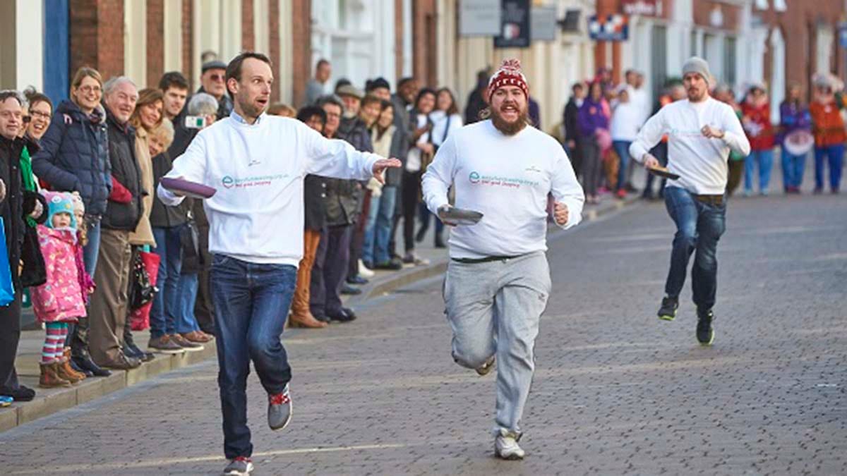 A pancake day race in Lichfield. Picture: Lichfield City Council