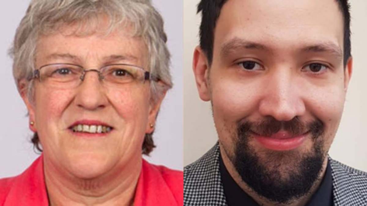Cllr Sue Woodward and Cllr Thomas Loughbrough-Rudd