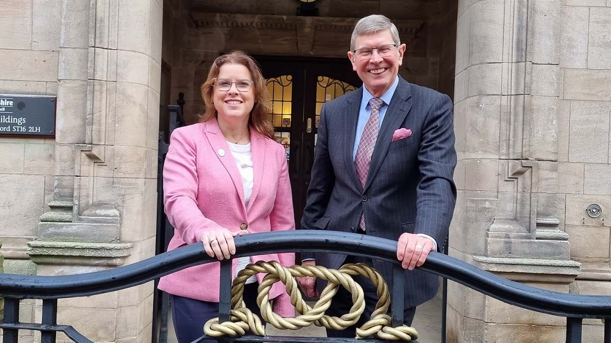 Cllr Victoria Wilson and Ian Dudson, Her Majesty's Lord-Lt of Staffordshire