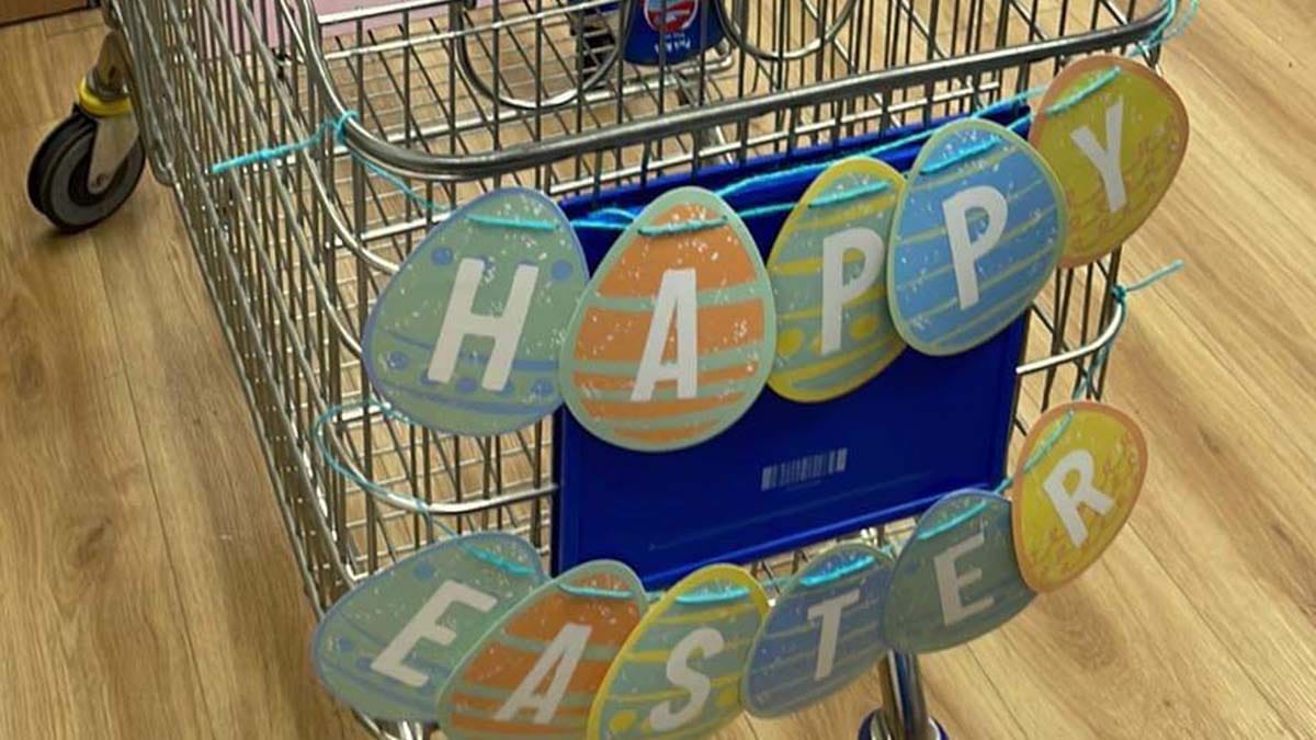The Easter egg collection trolley