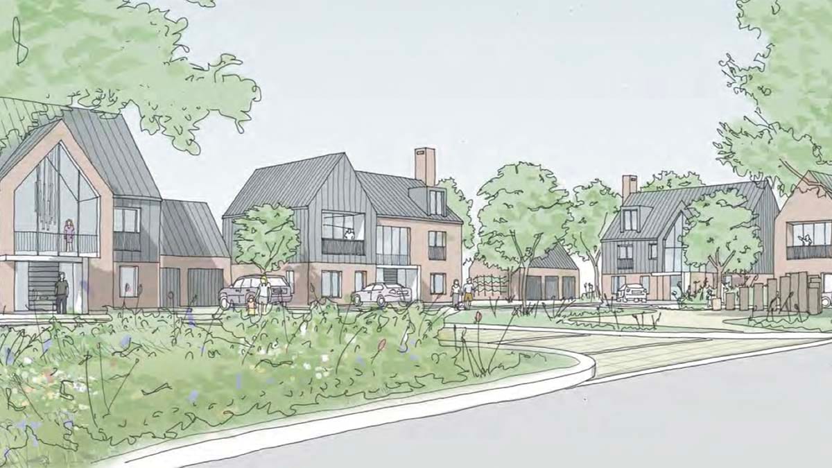 An artist's impression of the new housing development in Hopwas