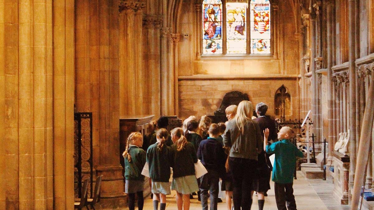 Children at Lichfield Cathedral