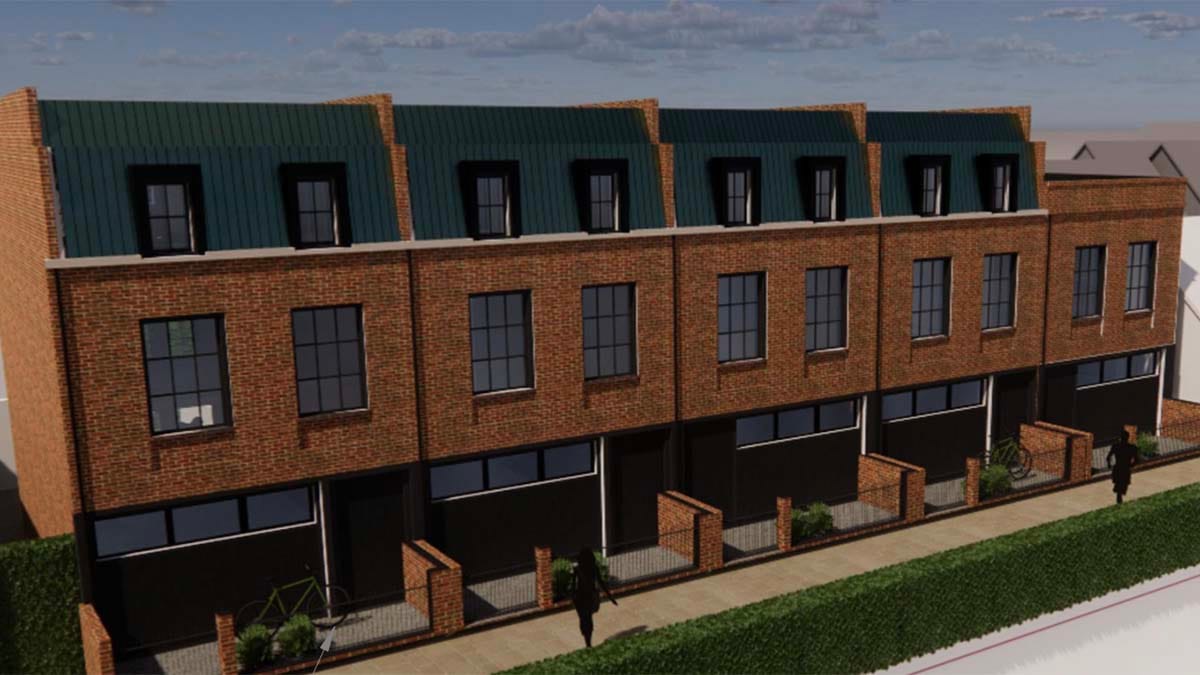An artist's impression of the proposed mews houses