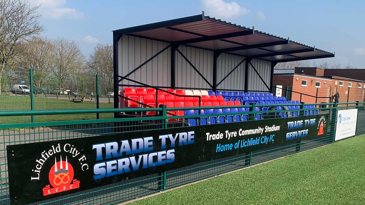 The new stand at Lichfield City FC