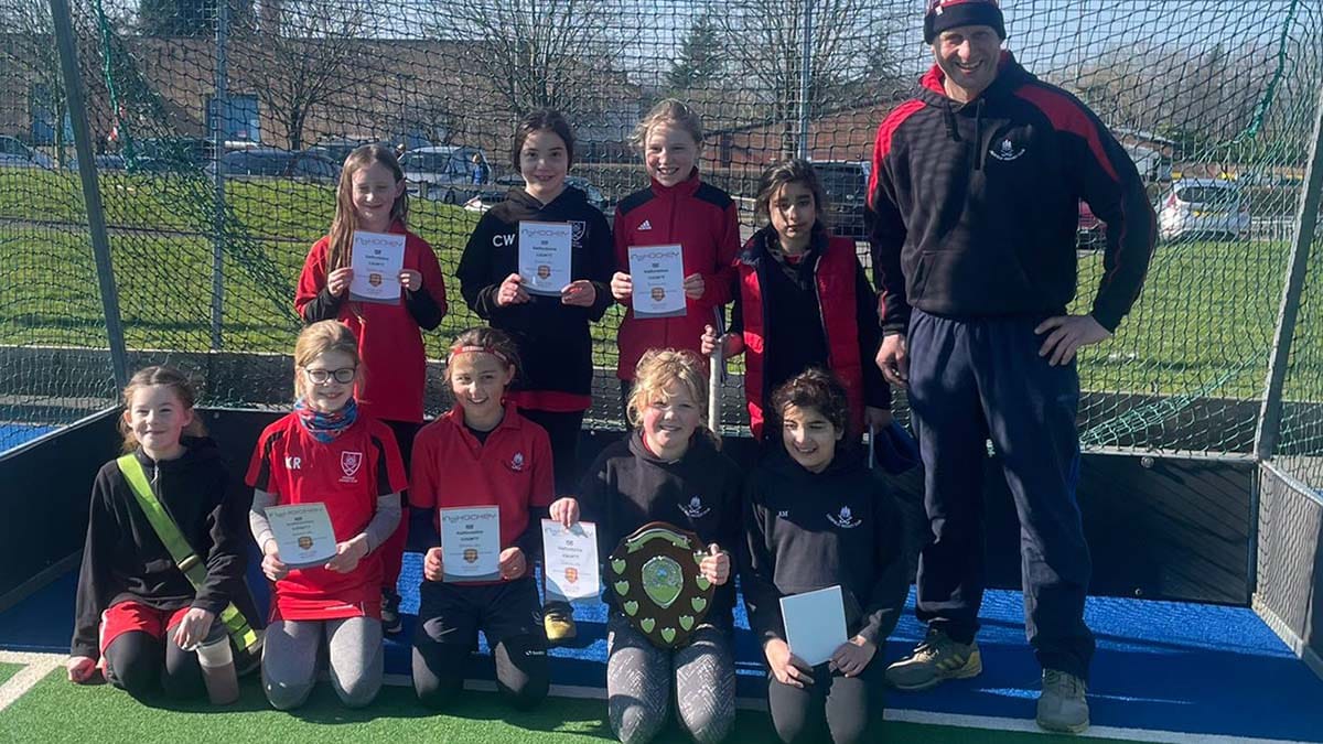 The under 10 Lichfield Hockey Club girls team
