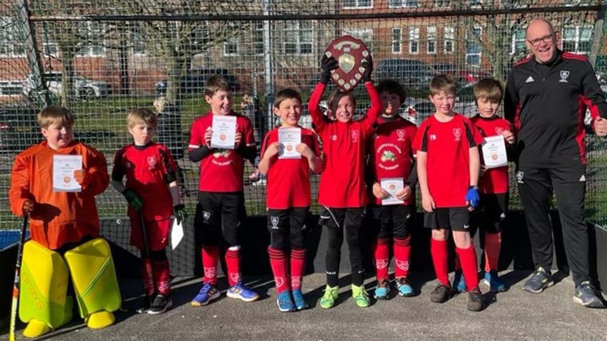 The under 10 Lichfield Hockey Club team