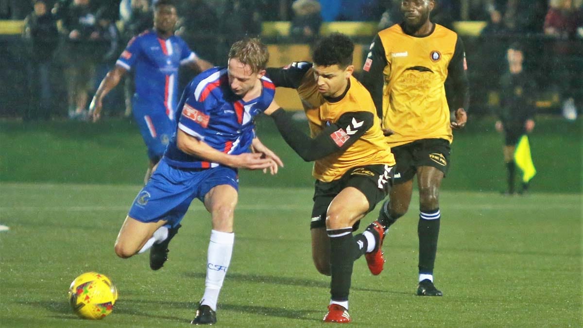 Action from Rushall Olympic v Chasetown. Picture: Dave Birt