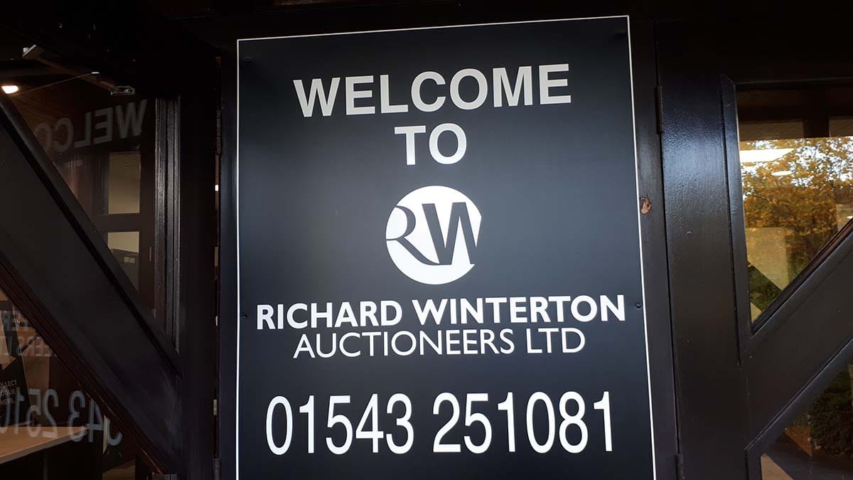 Richard Winterton Auctioneers sign