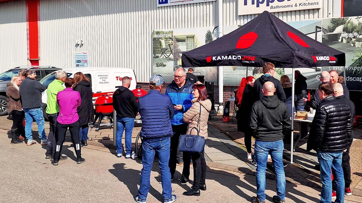 People at the Kamado Joe demonstration day in Lichfield