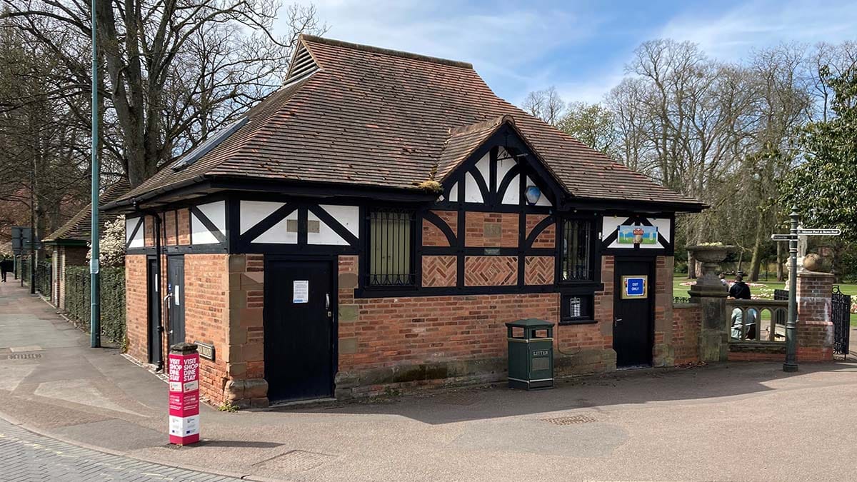 The public toilet block at the junction of Swan Road and Bird Street in Lichfield