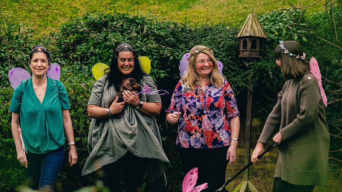 Participants gearing up for the enchanted-themed Solstice Walk