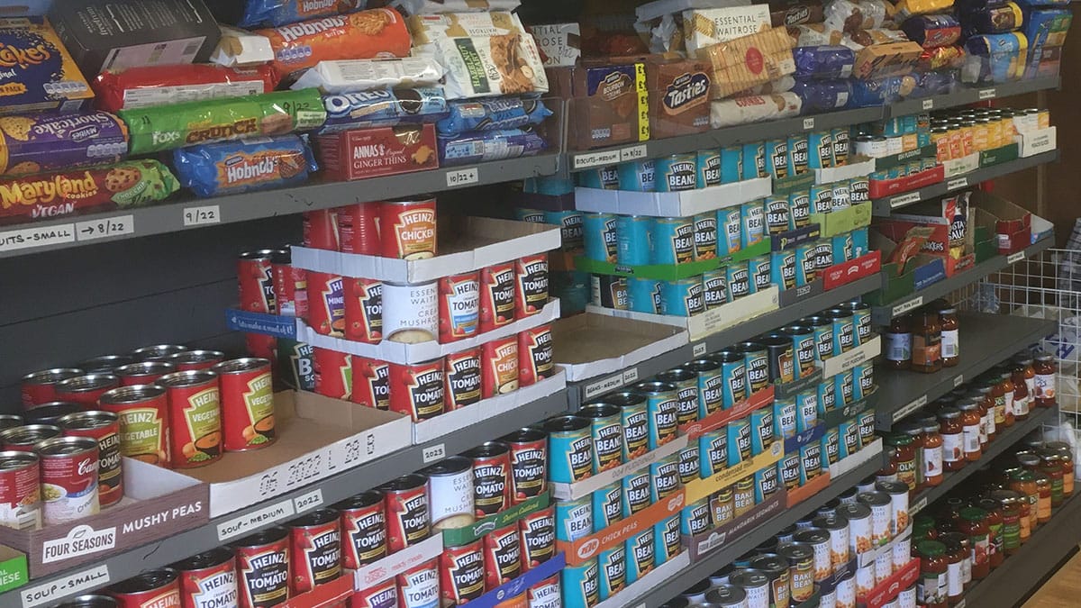 Some of the food donations to Lichfield Foodbank