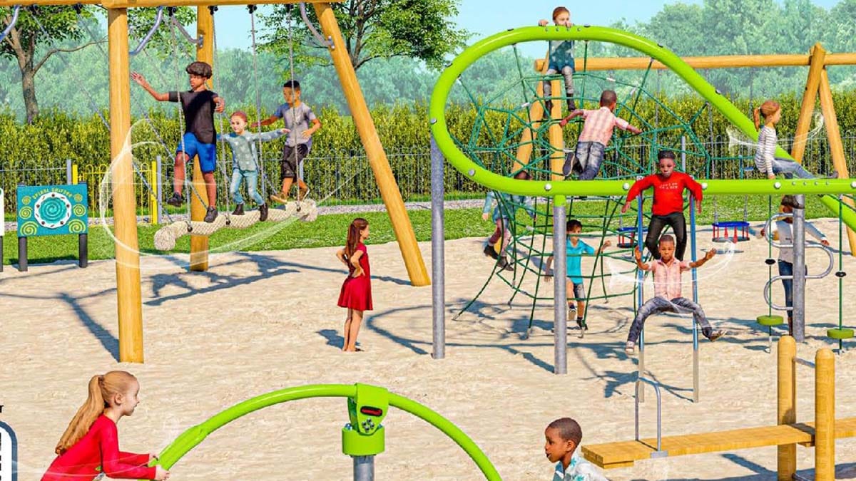 An artist's impression of the new playground