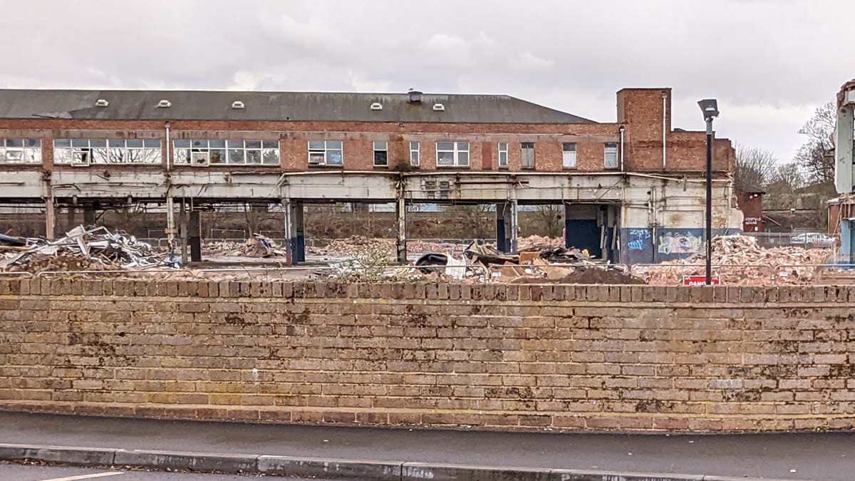 Demolition work taking place at the former GKN site