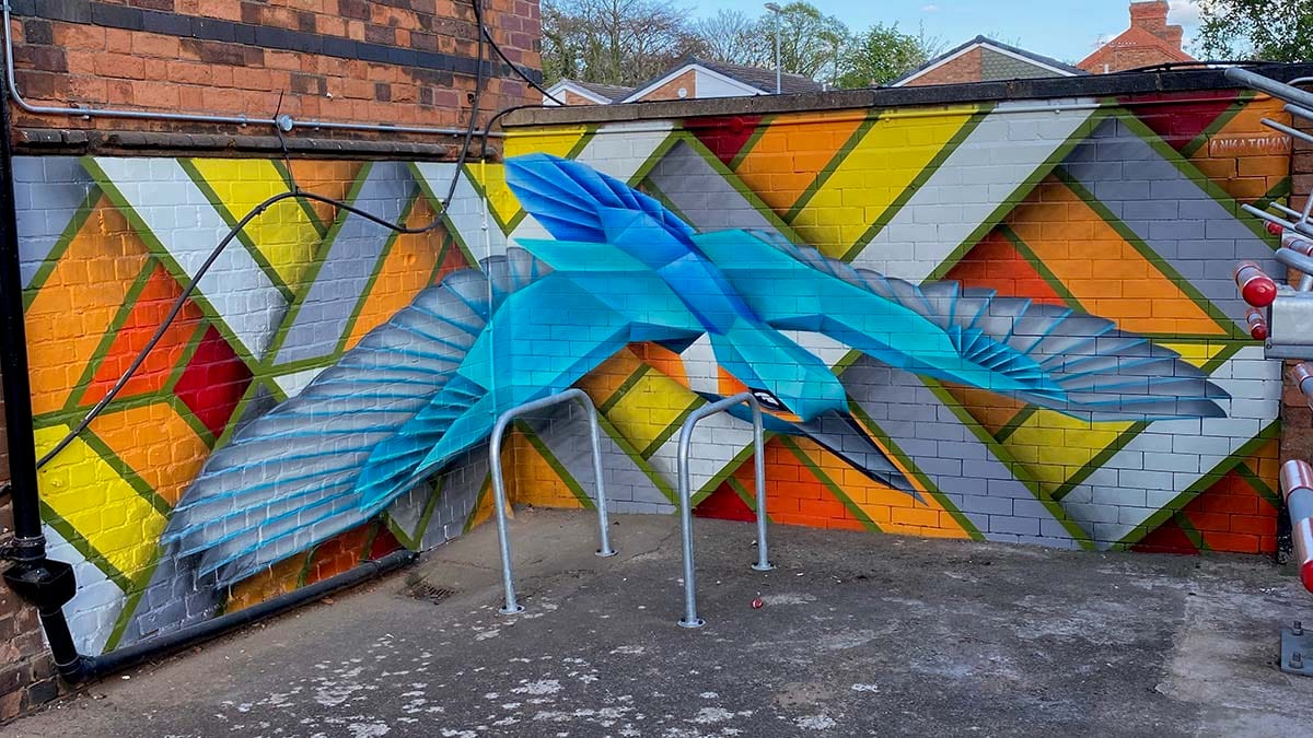 The new mural at the station in Shenstone