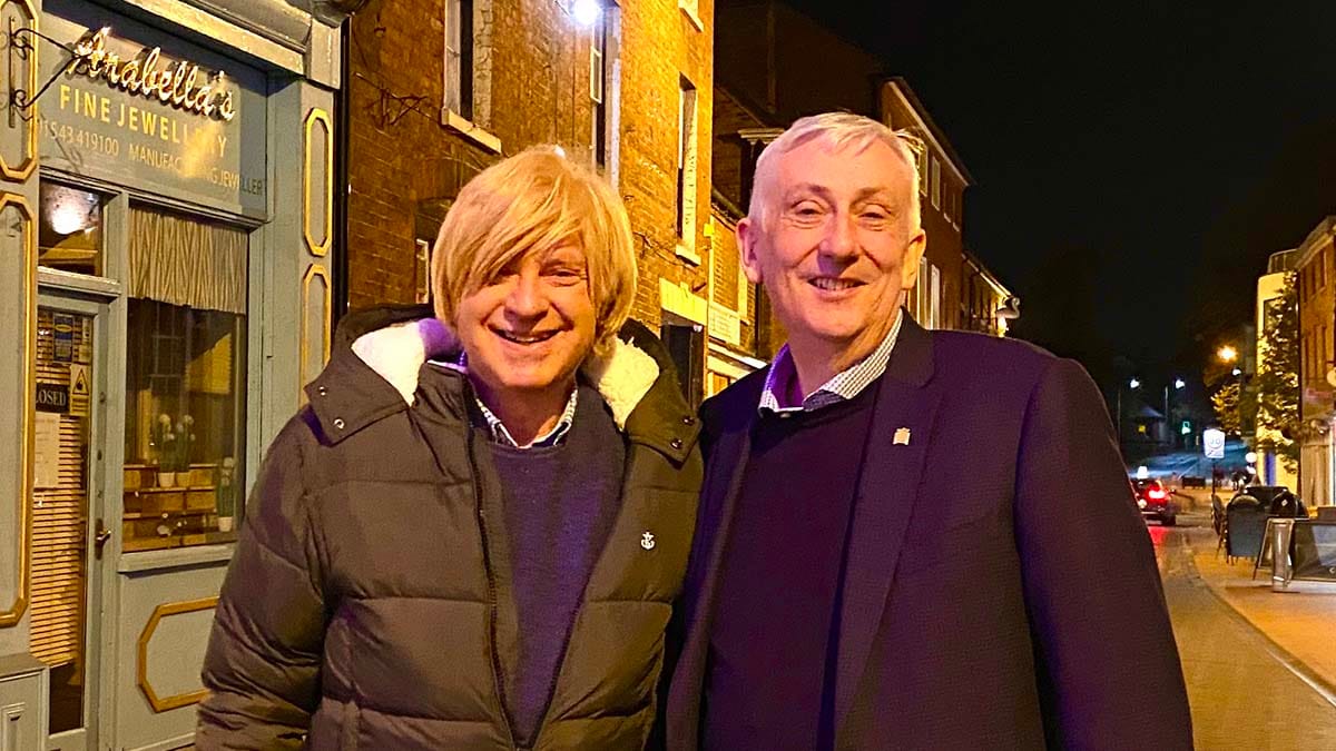 Michael Fabricant and Sir Lindsay Hoyle in Lichfield