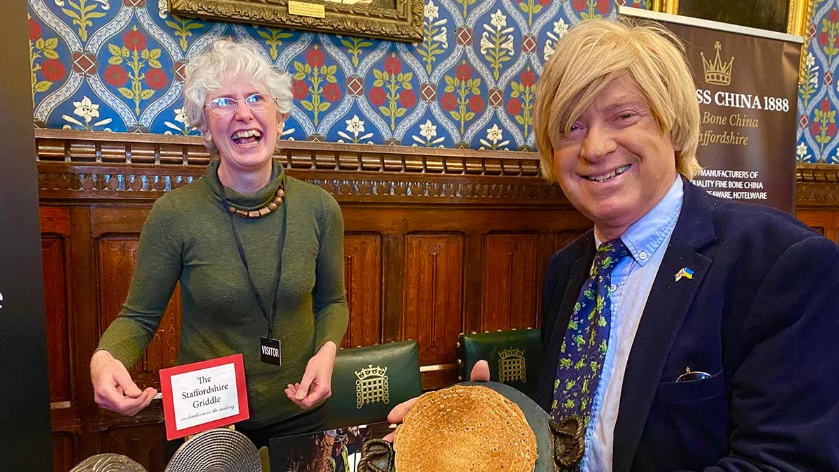 Megan Fitzoliver of the Staffordshire Griddle with Michael Fabricant